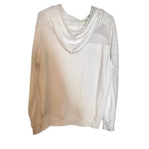 Fishnet sleeved hoodie